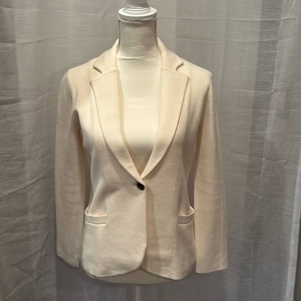 J. Crew School Boy Sweater Blazer Cream Size PS